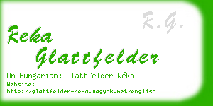 reka glattfelder business card